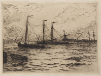 KG 09096
<br/>
Spoorbrug over de Maas bij Dordrecht
<br/>
<em>Storm van 's-Gravesande, Carel Nicolaas (1841-1924)</em>